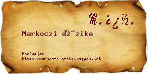 Markoczi Őzike névjegykártya